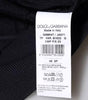 Dolce & Gabbana Black Silk Crew Neck Men Cardigan Sweater