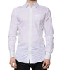 Chemise blanche à manches longues en coton Dolce &amp; Gabbana, couleur dorée