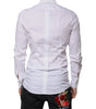 Chemise blanche à manches longues en coton Dolce &amp; Gabbana, couleur dorée