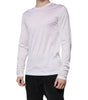 Dolce & Gabbana White Silk Crew Neck Men Pullover Sweater