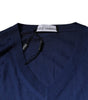 Dolce & Gabbana Navy Blue Cashmere V-neck Pullover Sweater
