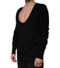 Dolce & Gabbana Black Wool Round Neck Pullover Sweater