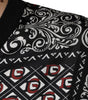 Dolce & Gabbana Black Logo Wool V-neck Pullover Sweater