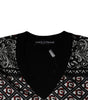 Dolce & Gabbana Black Logo Wool V-neck Pullover Sweater