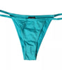 Dolce &amp; Gabbana Blue Green Nylon Beachwear Swimwear Bottom Bikini