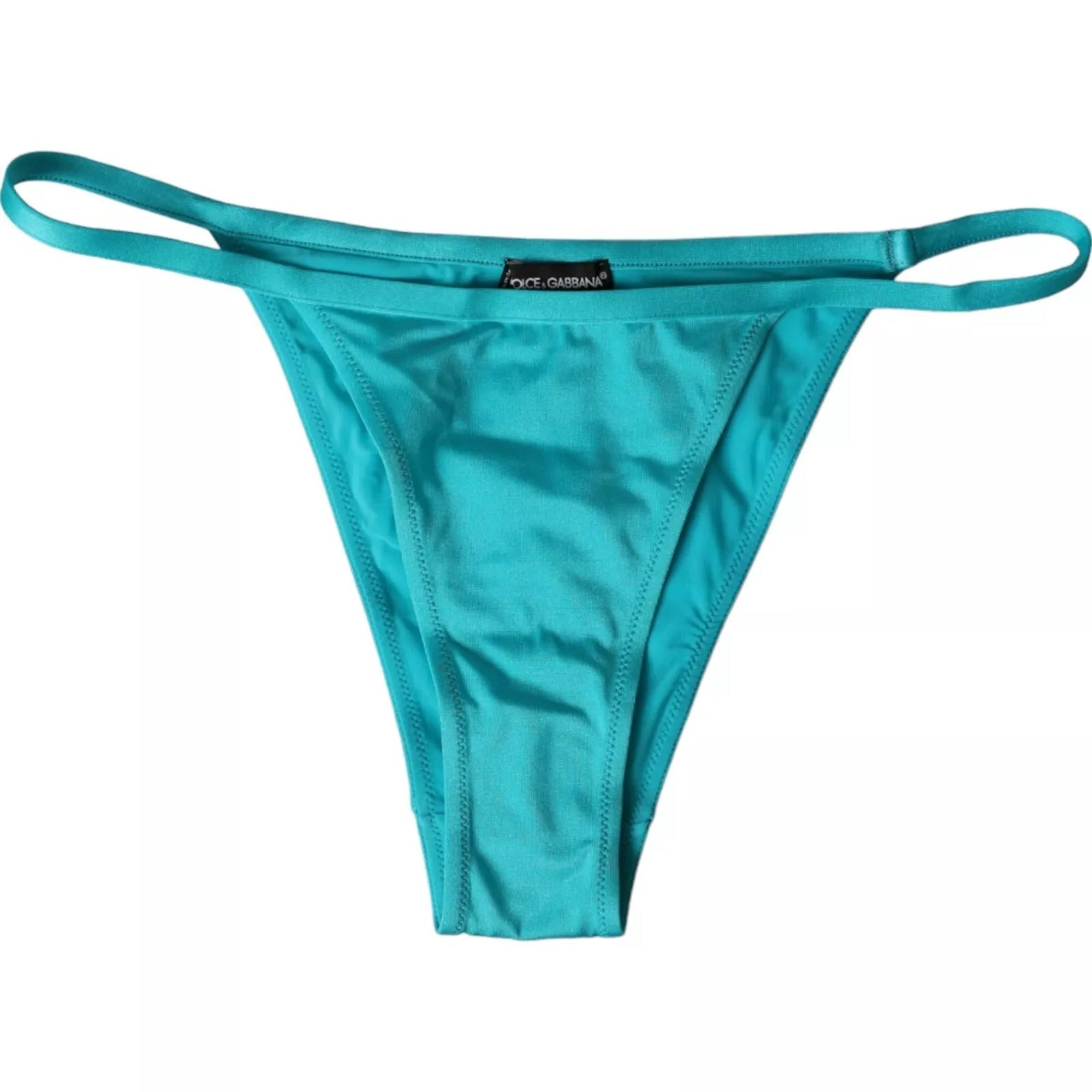 Bas de bikini en nylon bleu vert Dolce &amp; Gabbana