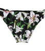 Dolce & Gabbana Black Lily Print Swimwear Bottom Beachwear Bikini
