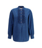 Valentino Ruffle denim Shirts