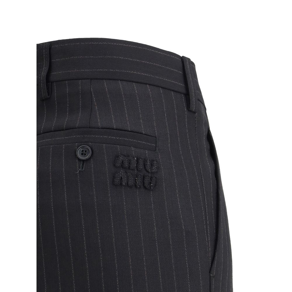 Pantalon tailleur rayé Miu Miu