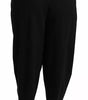 Dolce &amp; Gabbana Black Wool High Waist Pleat Front Cropped Pants