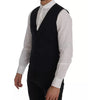 Dolce & Gabbana Blue Waistcoat Wool Stretch STAFF Vest