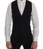 Dolce & Gabbana Blue Waistcoat Wool Stretch STAFF Vest