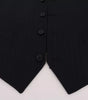 Dolce & Gabbana Blue Waistcoat Wool Stretch STAFF Vest