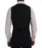 Dolce & Gabbana Blue Waistcoat Wool Stretch STAFF Vest