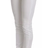 Dolce &amp; Gabbana White Crystal Embellished Skinny Jeans