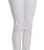 Dolce &amp; Gabbana White Crystal Embellished Skinny Jeans