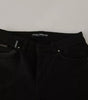 Dolce &amp; Gabbana Black Mid Waist Slim Denim Cotton Stretch Jeans