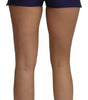 Mini short en coton bleu taille haute Dolce & Gabbana
