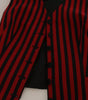 Dolce & Gabbana Red Black Stripe Vest Waistcoat Blouse Top