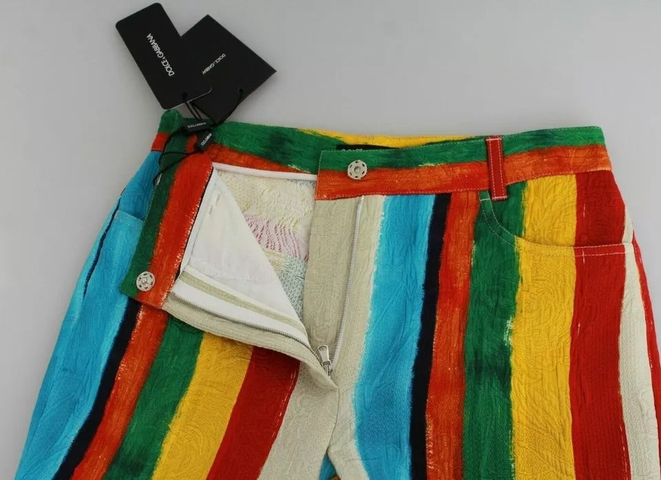 Dolce &amp; Gabbana Multicolor Flared Riga Pittorica Pants