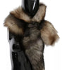 Dolce & Gabbana Brown Fox Tail Fur Shawl Neck Wrap Cover Collar Scarf