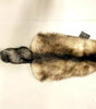 Dolce & Gabbana Brown Fox Tail Fur Shawl Neck Wrap Cover Collar Scarf