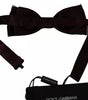 Dolce & Gabbana Bordeaux Red Silk Solid Classic Bowtie