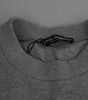 Dolce & Gabbana Gray Crown King Print Cotton Pullover Sweater