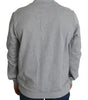 Dolce & Gabbana Gray Crown King Print Cotton Pullover Sweater