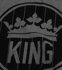 Dolce & Gabbana Gray Crown King Print Cotton Pullover Sweater