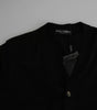 Dolce & Gabbana Black Wool Button Down Men Cardigan Sweater