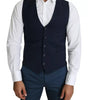 Dolce & Gabbana Navy Blue Men Formal Dress Waistcoat Vest