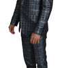 Costume 2 pièces slim bleu argenté brillant Dolce &amp; Gabbana