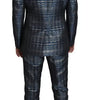Costume 2 pièces slim bleu argenté brillant Dolce &amp; Gabbana