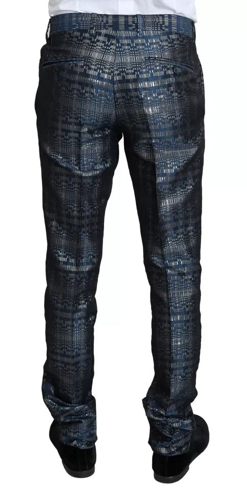 Costume 2 pièces slim bleu argenté brillant Dolce &amp; Gabbana