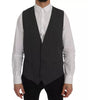 Dolce & Gabbana Gray Wool Stretch Gilet Waistcoat Vest