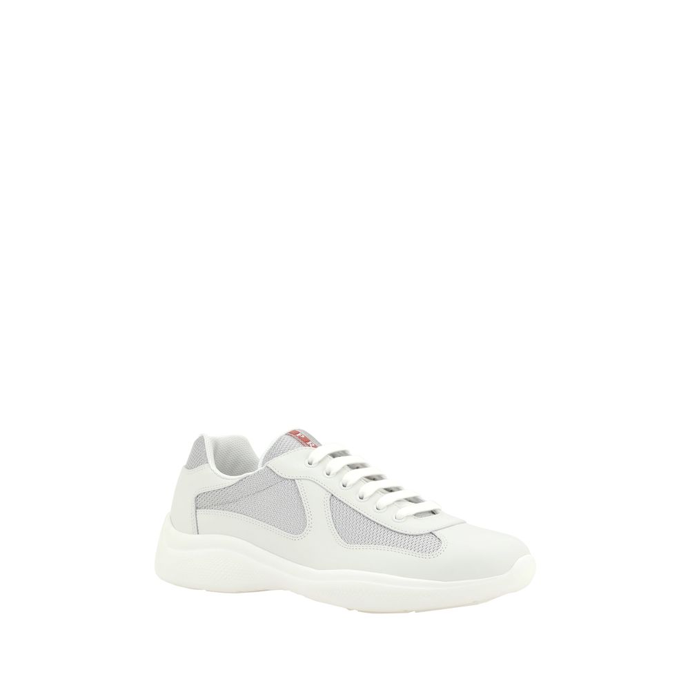 Baskets Prada en cuir blanc America's