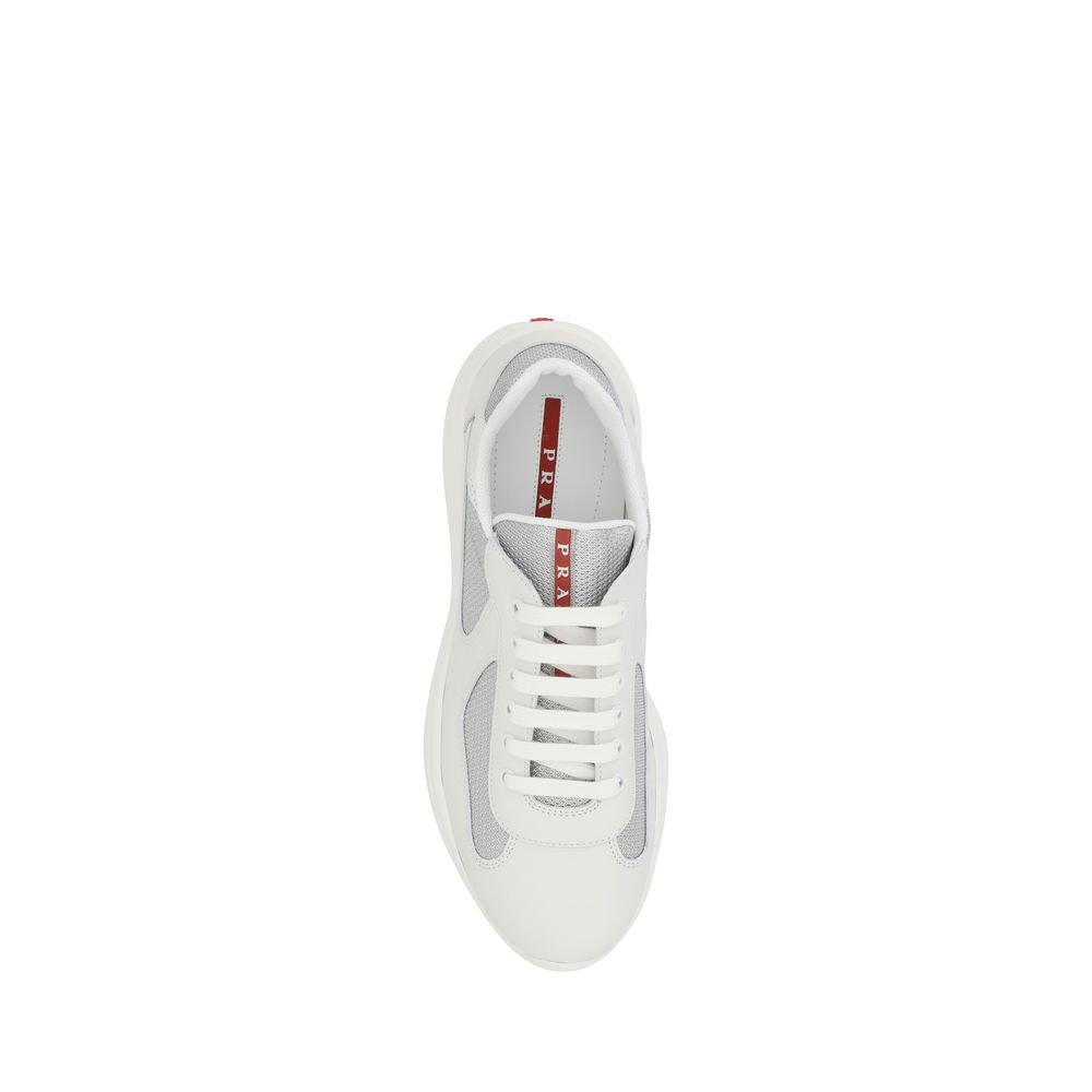 Baskets Prada en cuir blanc America's