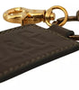 Dolce & Gabbana Green Leather D&G Logo Metal Ring Hook Keyring Keychain