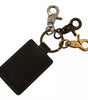 Dolce & Gabbana Green Leather D&G Logo Metal Ring Hook Keyring Keychain