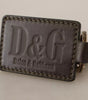 Dolce & Gabbana Green Leather D&G Logo Metal Ring Hook Keyring Keychain