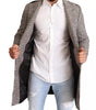 Dolce & Gabbana Gray Check Plaid Long Trench Coat Jacket