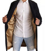 Dolce & Gabbana Blue Trench Coat Long Wool Stretch Jacket