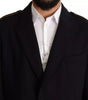 Dolce & Gabbana Blue Trench Coat Long Wool Stretch Jacket