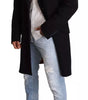 Dolce & Gabbana Blue Trench Coat Long Wool Stretch Jacket