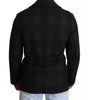 Dolce & Gabbana Black Trench Coat Check Wool Jacket