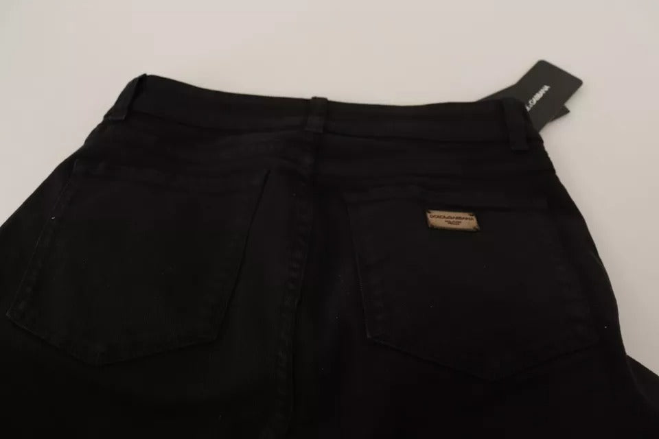 Dolce &amp; Gabbana Black Cotton Stretch Skinny Denim Jeans