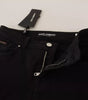 Dolce &amp; Gabbana Black Cotton Stretch Skinny Denim Jeans