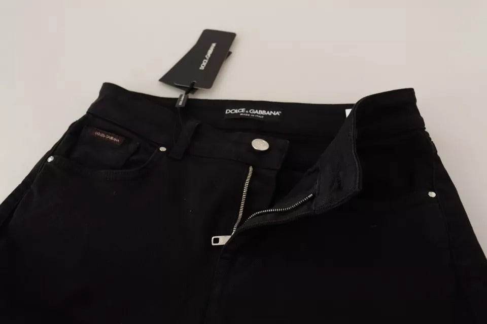 Dolce &amp; Gabbana Black Cotton Stretch Skinny Denim Jeans