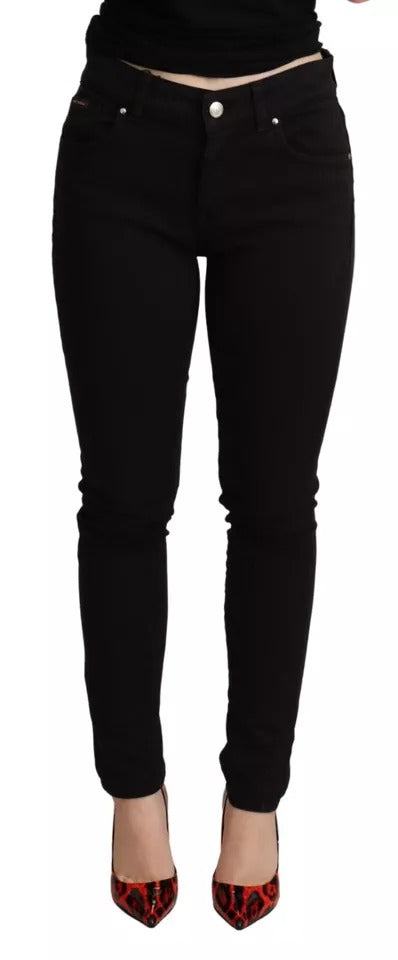 Dolce &amp; Gabbana Black Cotton Stretch Skinny Denim Jeans